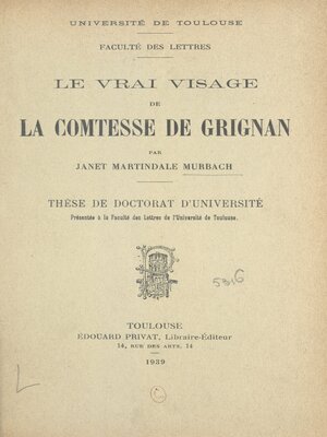 cover image of Le vrai visage de la Comtesse de Grignan